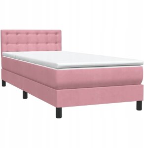 Łóżko kontynentalne z materacem, różowe, 80x220 cm Lumarko! Lumarko! 2