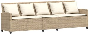Sofa ogrodowa z poduszkami beżowy polirattan Lumarko! Lumarko! 5