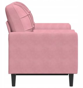 2-osobowa sofa z poduszkami, różowa, 120 cm, aksamit Lumarko! Lumarko! 4