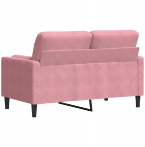 2-osobowa sofa z poduszkami, różowa, 120 cm, aksamit Lumarko! Lumarko! 5