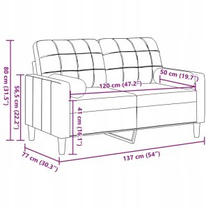2-osobowa sofa z poduszkami, różowa, 120 cm, aksamit Lumarko! Lumarko! 7