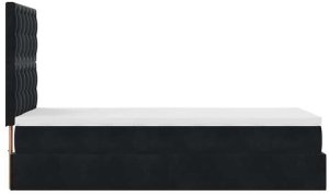 vidaXL Rama łóżka otomana z materacami czarna 90x190 cm aksamit 7