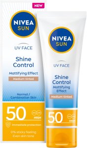 NIVEA SUN Shine Control Krem matujący do twarzy SPF50 50 ml 2