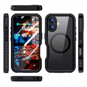 Beeasy Futerał wodoodporny SHELLBOX GT kompatybilny z MagSafe do IPHONE 16 czarny 2