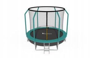Trampolina ogrodowa dla dzieci 312cm z siatką zewnętrzną i drabinką 3