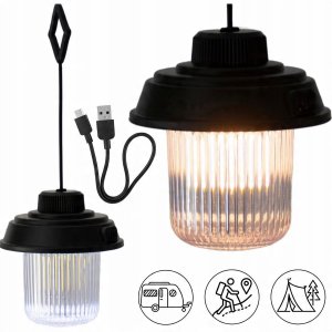 LATARKA LAMPA CAMPING USB 3 RODZAJE ŚWIATŁA REDCLIFFS CZARNY 2