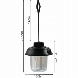 LATARKA LAMPA CAMPING USB 3 RODZAJE ŚWIATŁA REDCLIFFS CZARNY 3
