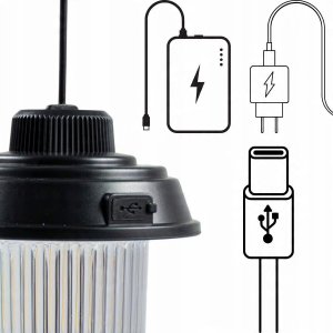 LATARKA LAMPA CAMPING USB 3 RODZAJE ŚWIATŁA REDCLIFFS CZARNY 5