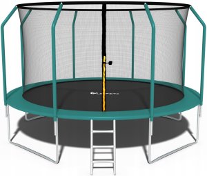 Trampolina ogrodowa dla dzieci 435cm z siatką zewnętrzną i drabinką 1