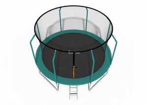 Trampolina ogrodowa dla dzieci 435cm z siatką zewnętrzną i drabinką 4