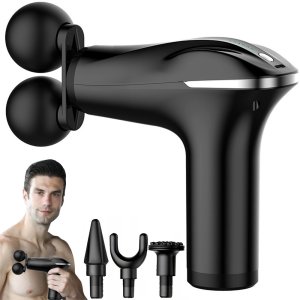 Pistolet do masażu pleców ciała nóg masażer mocny massage gun 4 końcówki 1