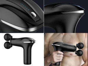 Masażer Verk Pistolet do masażu pleców ciała nóg masażer mocny massage gun 4 końcówki 2