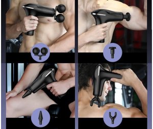 Masażer Verk Pistolet do masażu pleców ciała nóg masażer mocny massage gun 4 końcówki 6