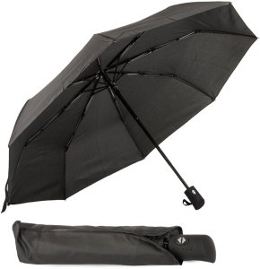 Parasol parasolka składana automat czarny unisex 1