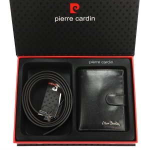 Zestawy na prezent Portfel męski pasek skórzany skóra naturalna  Pierre Cardin 2