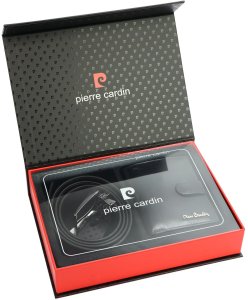 Zestawy na prezent Portfel męski pasek skórzany skóra naturalna  Pierre Cardin 6