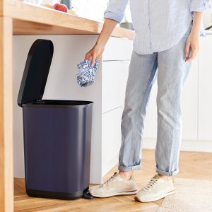 Kosz na śmieci Rotho kosz na śmieci z pedałem RIBO srebrny 35L 2