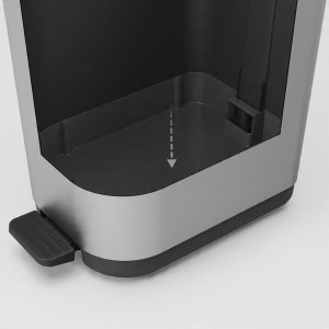 Kosz na śmieci Rotho kosz na śmieci z pedałem RIBO srebrny 35L 4