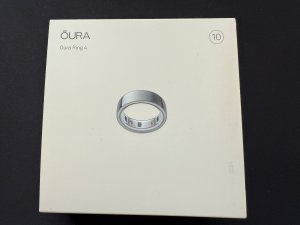 Oura Ring 4 smart ring, Silver, size 10 1