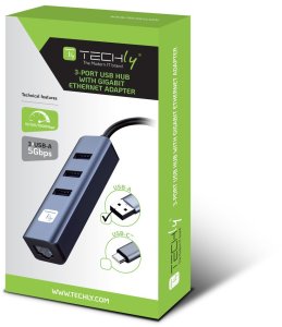 Karta sieciowa Techly iDATA USB 3.0 - RJ45 (TLY_366907) 2