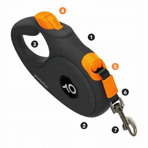YOMATE! SMYCZ AUTOMATYCZNA DLA MAŁEGO PSA ZWIJANA Z BLOKADĄ 2