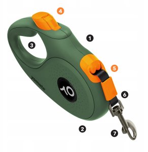 YOMATE! SMYCZ AUTOMATYCZNA DLA MAŁEGO PSA ZWIJANA Z BLOKADĄ 5