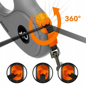 YOMATE! SMYCZ AUTOMATYCZNA DLA MAŁEGO PSA ZWIJANA Z BLOKADĄ 7