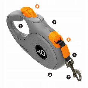 YOMATE! SMYCZ AUTOMATYCZNA DLA MAŁEGO PSA ZWIJANA Z BLOKADĄ 5