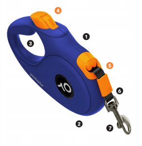 YOMATE! SMYCZ AUTOMATYCZNA DLA MAŁEGO PSA ZWIJANA Z BLOKADĄ 2