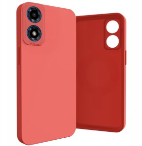 Etui do Motorola Moto G04 / G24 / E14 (Osłona Kamery, Czerwone)   Szkło 9H 5