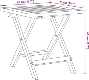 Leżaki, 2 szt., ze stolikiem, czerwone, akacja 8