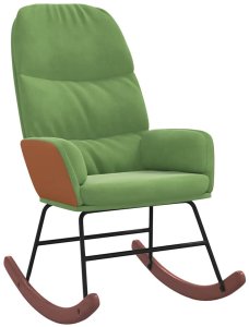 Fotel bujany, jasnozielony, tapicerowany aksamitem Lumarko! 2