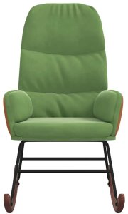 Fotel bujany, jasnozielony, tapicerowany aksamitem Lumarko! 3