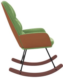 Fotel bujany, jasnozielony, tapicerowany aksamitem Lumarko! 4