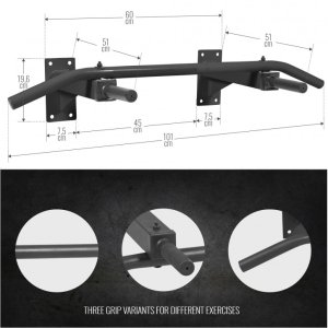 Drążek do podciągania mocowany do ściany 2