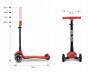 Milly Mally Scooter Sparky Red 26