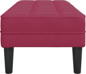 vidaXL ławka Czerwony 113x57x39 cm Aksamit 2