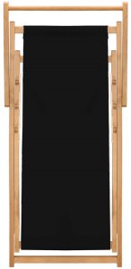 Leżak drewniany ogrodowy z 3-stopniową regulacją składany plażowy czarny UNIWERSALNY 8