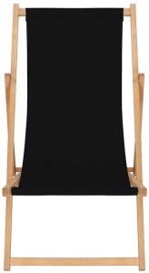 Leżak drewniany ogrodowy z 3-stopniową regulacją składany plażowy czarny UNIWERSALNY 9