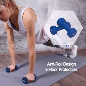 Zestaw 2x 2 kg hantle hantelki ciężarki fitness 3