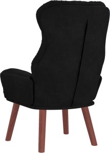 vidaXL Fotel Relaksacyjny Czarny Welur 2