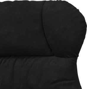 vidaXL Fotel Relaksacyjny Czarny Welur 3