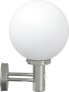 vidaXL Lampa Ścienna Zewnętrzna z Czujnikiem Srebrna Stal Nierdzewna IP44 2