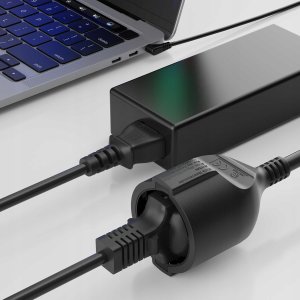 Przedłużacz sieciowy Wtyk - Gniazdo 10m czarny 2