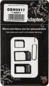 Adapter Nano SIM 3W1 czarny 1
