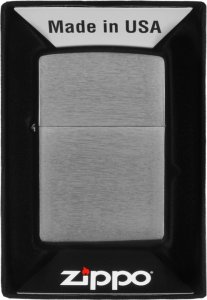 Zestaw ZIPPO Zapalniczka BRUSHED CHROME Prezentowy No3 2