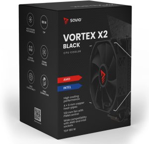 SAVIO VORTEX X2 BLACK Chłodzenie CPU 12