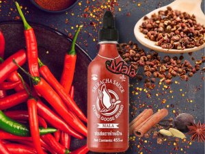 Sriracha sos chilli z Mala przyprawa pieprz syczuański marynata dip flying goose 455ml 4