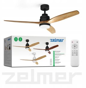 WENTYLATOR SUFITOWY ZCF 7600 40W 132cm LED 18W BUK/CZARNY 6