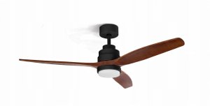 WENTYLATOR SUFITOWY ZCF 7601 40W 132cm LED 18W DĄB/CZARNY 1